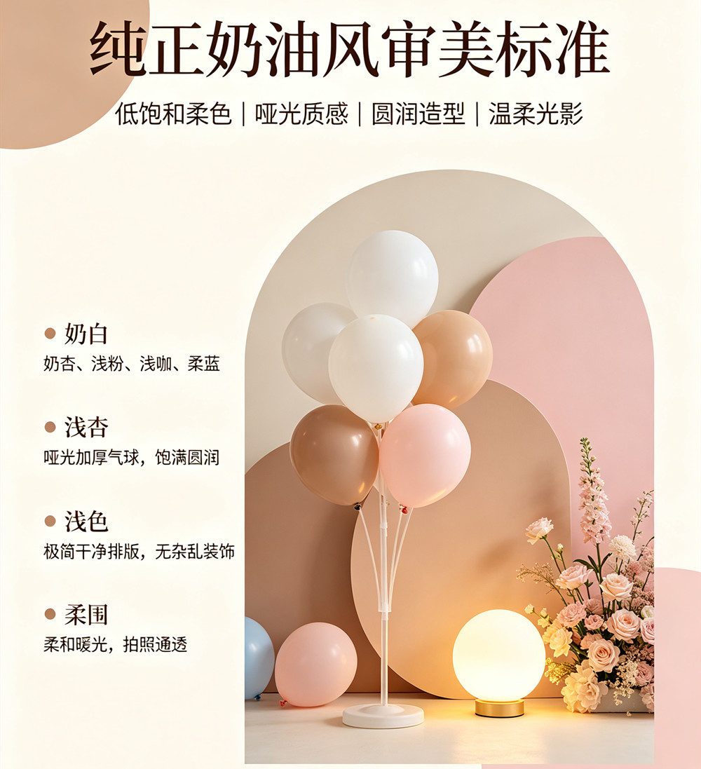 深圳奶油风派对布置，温柔ins风百看不腻亲子派对首选(图3)