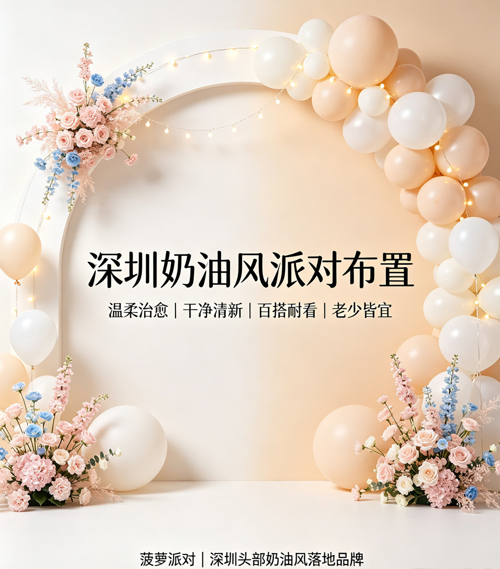 深圳奶油风派对布置，温柔ins风百看不腻亲子派对首选(图4)