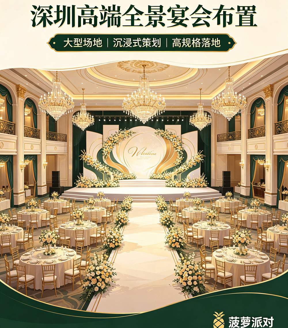 深圳大型宴会全景派对布置，高端酒店沉浸式场景策划(图1)