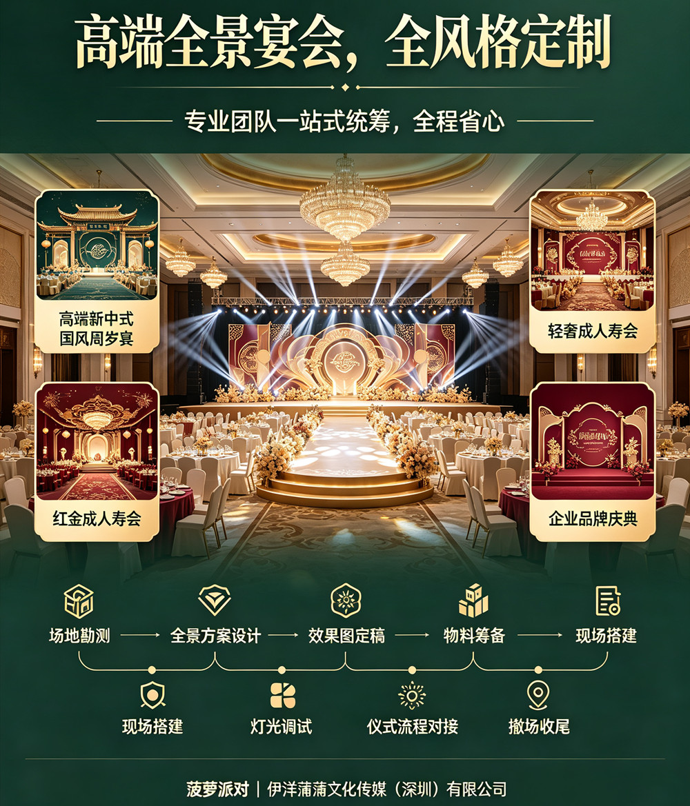 深圳大型宴会全景派对布置，高端酒店沉浸式场景策划(图3)