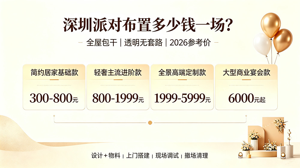深圳派对布置多少钱一场?全屋包干、透明无套路报价明细(图1) 深圳派对布置多少钱一场?全屋包干、透明无套路报价明细(图1)